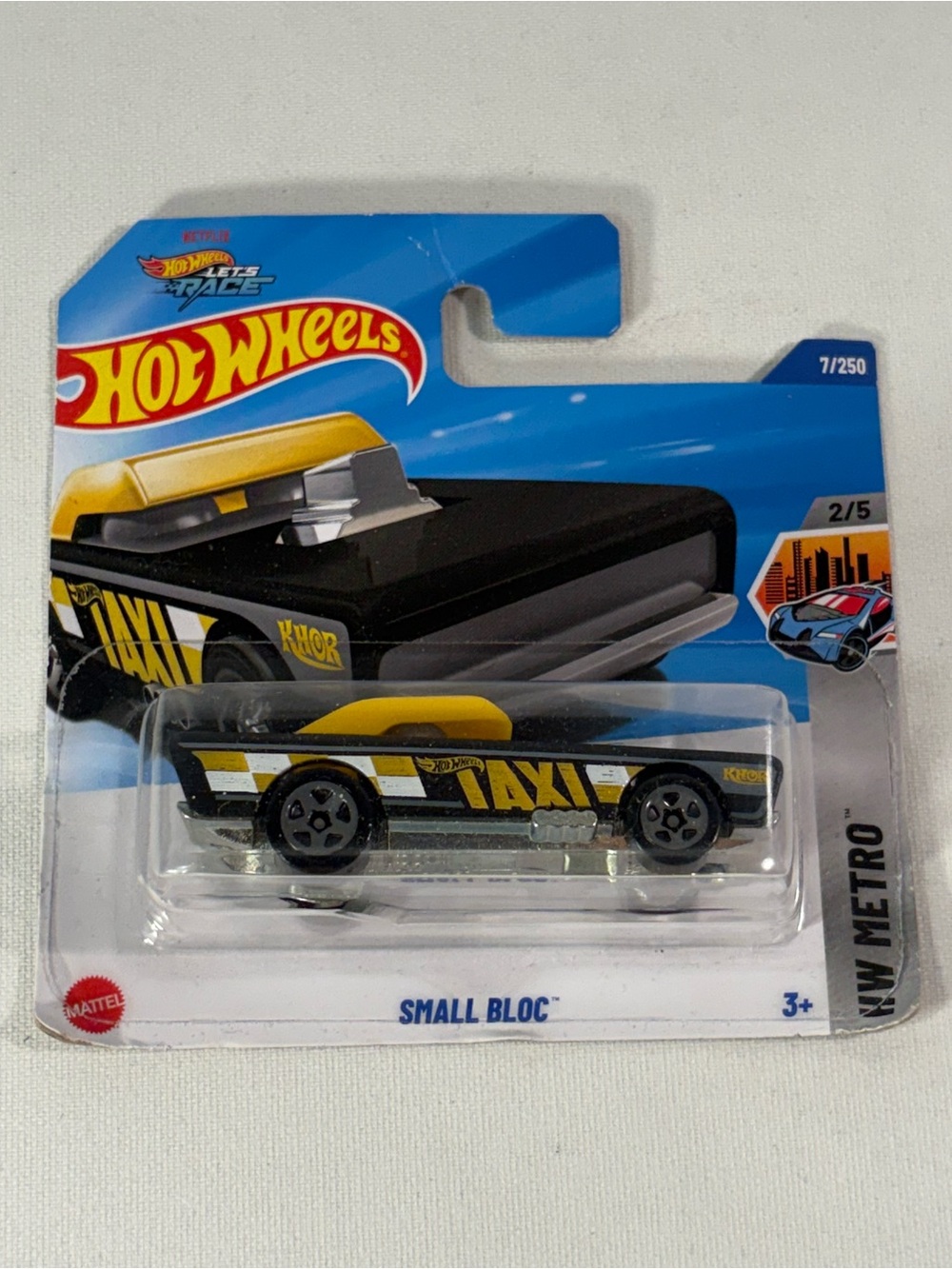 [4/$25] HOT WHEELS SMALL BLOC BLACK DIECAST SCALE CAR HW METRO - SHORT CARD VAR.